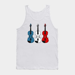 Violin French Flag Violinist Musician France Tank Top